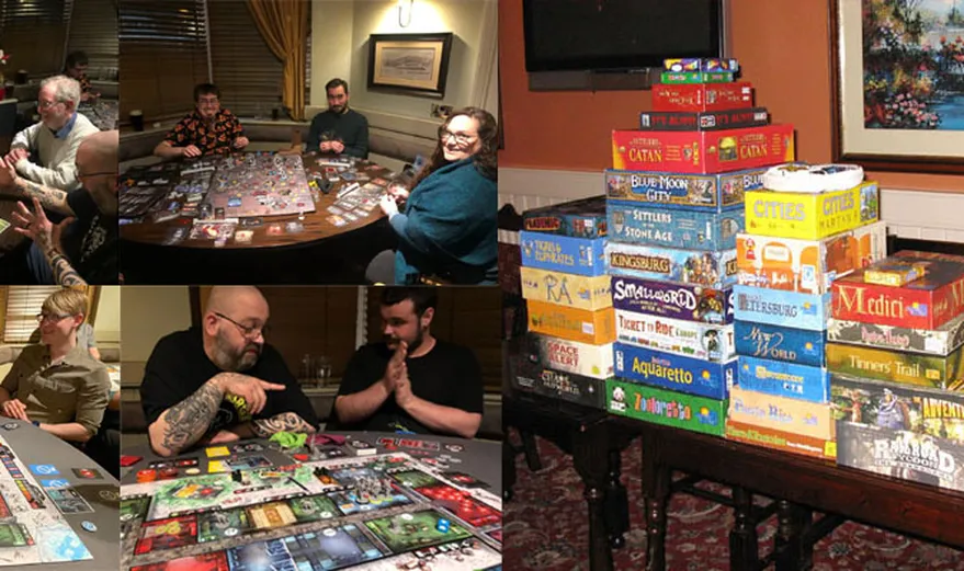 Board game club meeting