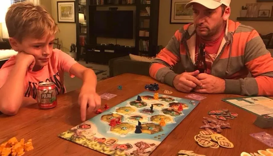 Family board game evening